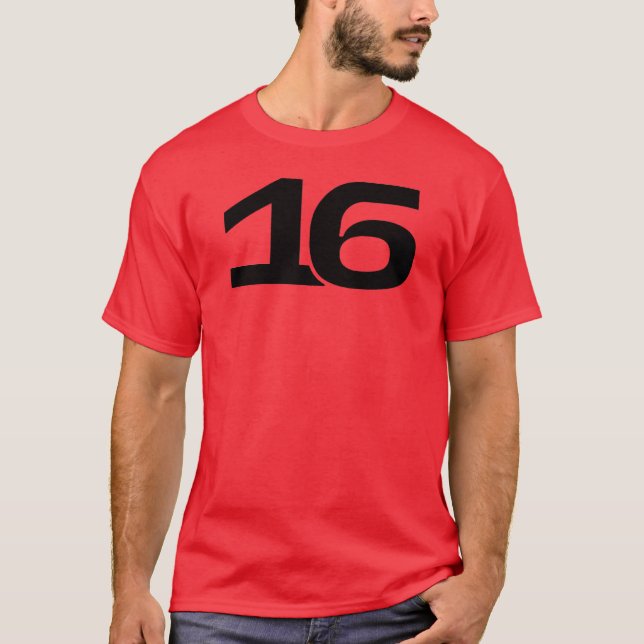 T-shirt charles leclerc 16 (Devant)
