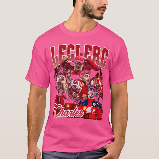 T-shirt Charles Leclerc Vintage Bootleg (Devant)
