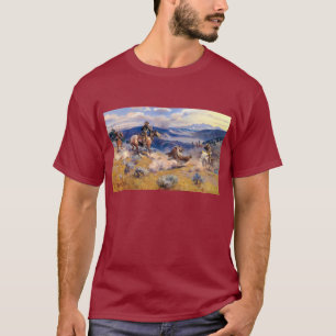 T-shirt Charles M. Russell's Loops and Swift Horses (1916)