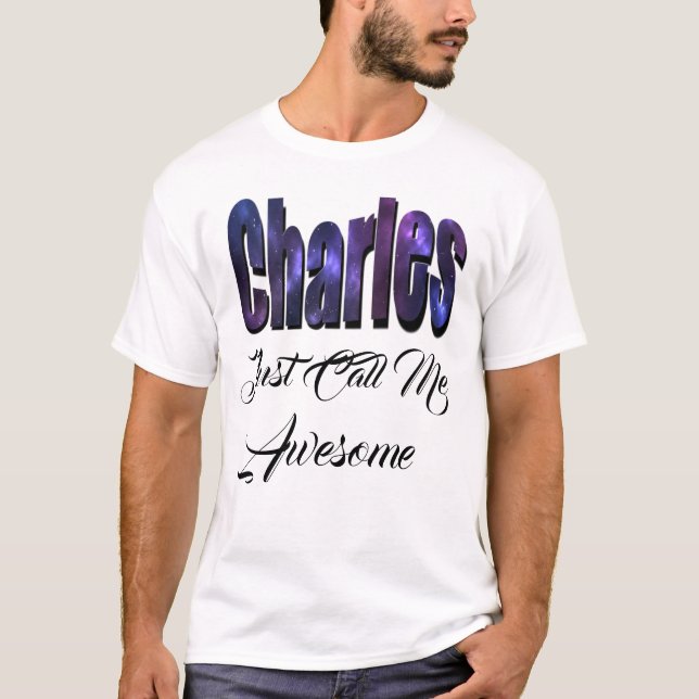 T-shirt Charles, Nom, Logo, (Devant)