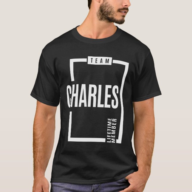 T-shirt Charles Nom personnalisé Cadeau Anniversaire (Devant)