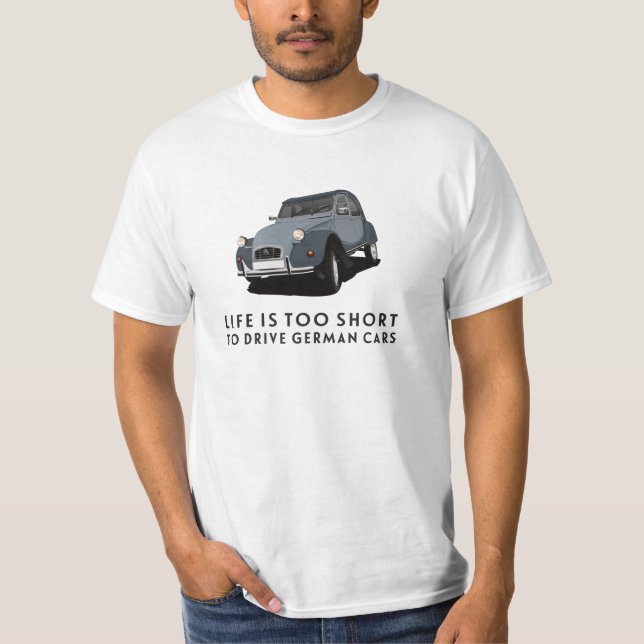 T-shirt Charleston 2CV - 6 options de couleur, la vie est (Devant)