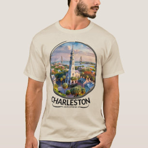 T-shirt Charleston historique Caroline du Sud Artiste