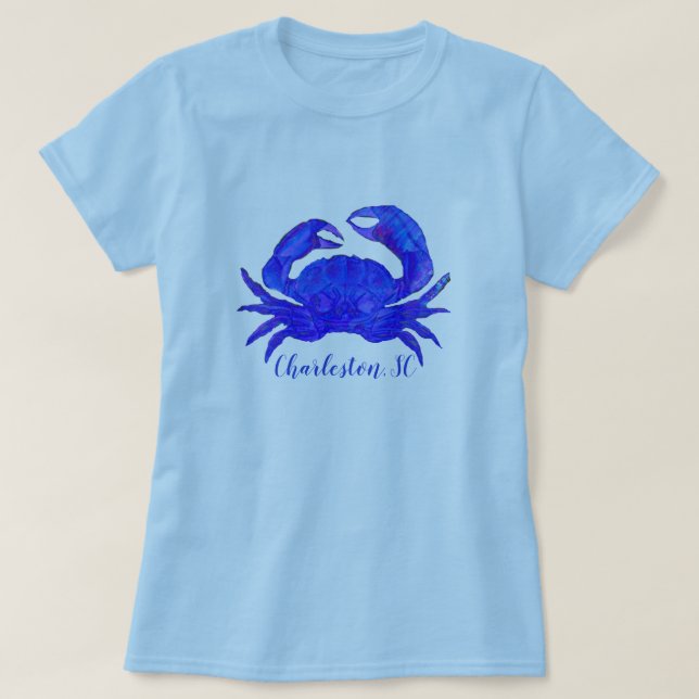 T-shirt Charleston SC Crabe (Design devant)