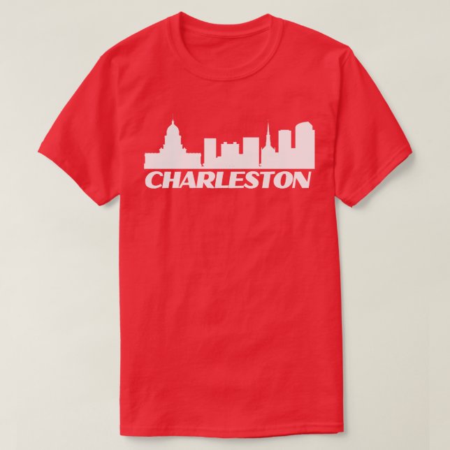 T-shirt Charleston Skyline Noir (Design devant)