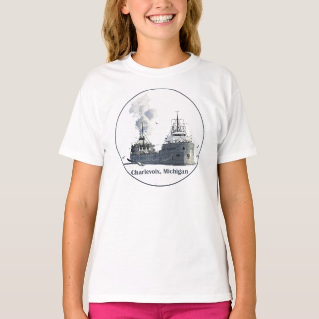 T-shirt Charlevoix, Michigan (Devant)