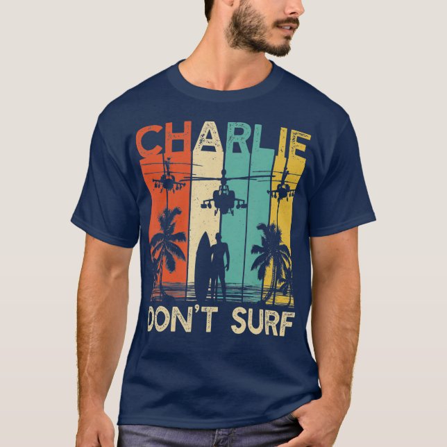 T-shirt Charlie Dont Surf Guerre du Vietnam militaire (Devant)