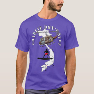 T-shirt Charlie Dont Surf w Board w Big Helo White