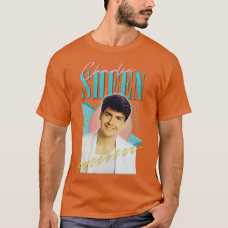 T-shirt Charlie Sheen 80s esthétique