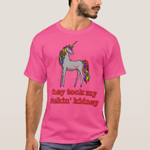 T-shirt Charlie Unicorn Ils M'Ont Pris Le Rein De Frickin