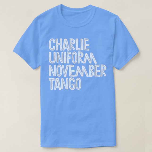 T-shirt Charlie Uniform novembre Tango (Design devant)