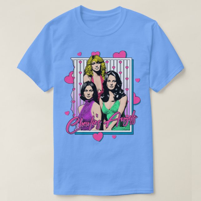 T-shirt Charlies Angels Coeurs Cadre (Design devant)