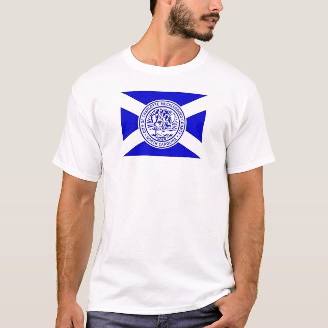 T-shirt Charlotte city flag (Devant)