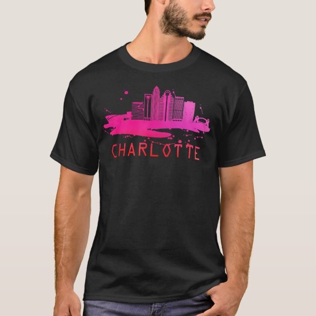 T-shirt Charlotte Cityscape - Charlotte North (Devant)