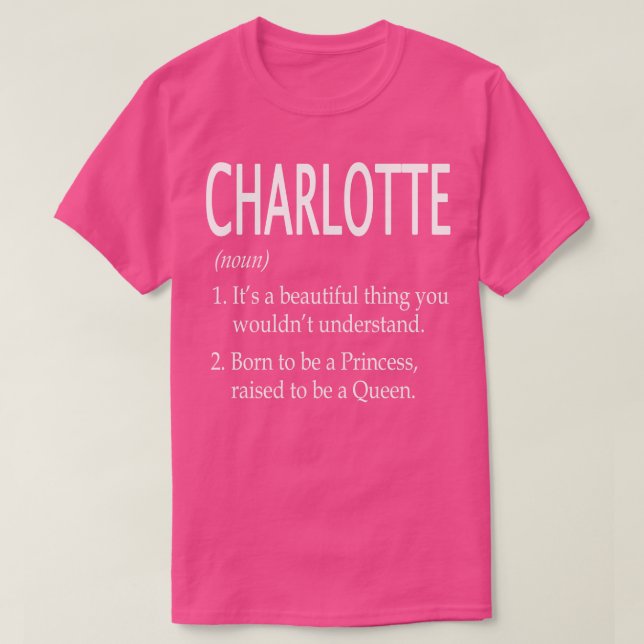 T-shirt Charlotte Name Don 178 (Design devant)