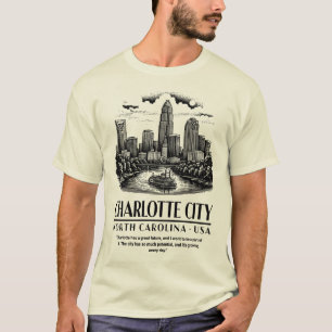 T-shirt Charlotte Ville Caroline du Nord États-Unis