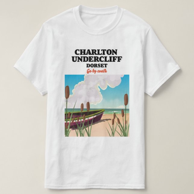 T-shirt Charlton Undercliff Beach, affiche de voyage du Do (Design devant)