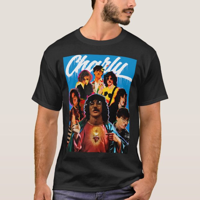 T-shirt Charly Garcia Collage bleu (Devant)