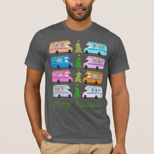 T-shirt Charmant camping de Noël Motorhomes rétro RV No
