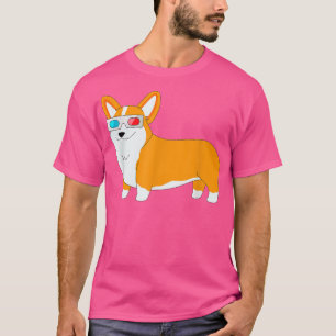 T-shirt Charmant Corgi avec lunettes de soleil Design drôl