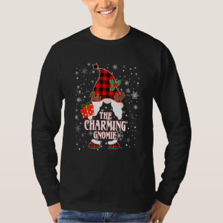 T-shirt Charmant Gnome Buffalo à carreaux Famille assortie