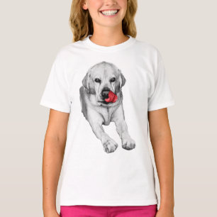 T-shirt Charmant Lab, touche de rouge