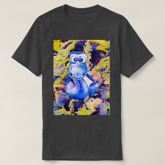 T-shirt Charmant petit serpent bleu 4 (Design devant)