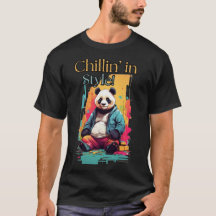 Charme Chic Panda | Panda de siège coloré Art