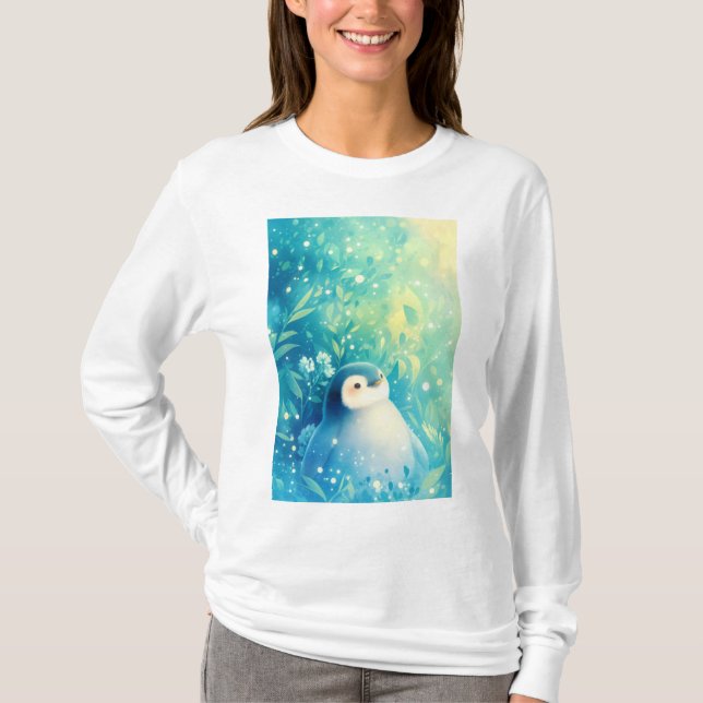T-shirt Charme de bébé manchot (Devant)