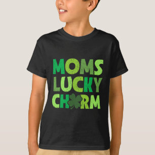 T-shirt Charme de chance de maman trèfles irlandais enfant