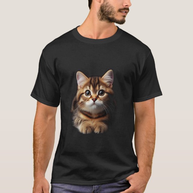 T-shirt Charme de chat tigré mignon (Devant)