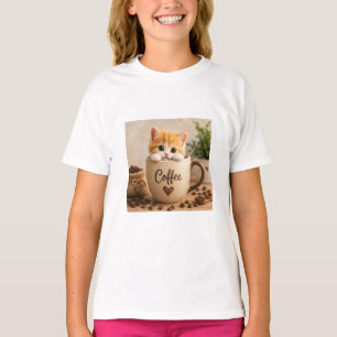 T-shirt Charme de chaton dans une tasse de café