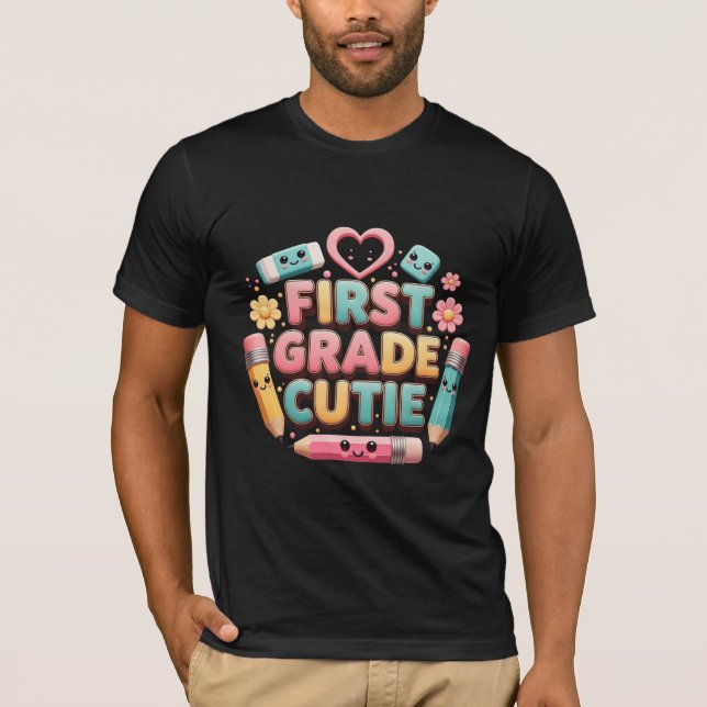 T-shirt Charme de CP Retour à l'école Mignon (Devant)