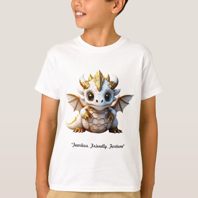 T-shirt "Charme de dragon d'or" (Devant)