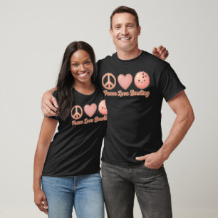 T-shirt Charme de quilles Paix Pêche Amour