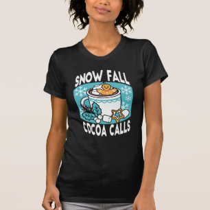 T-shirt Charme d'hiver et cacao chaud - Appels de cacao d'