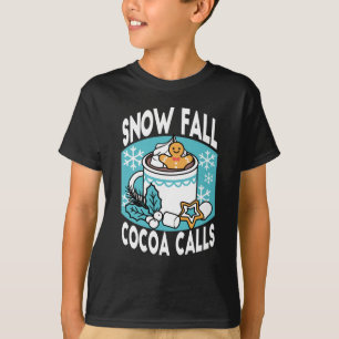 T-shirt Charme d'hiver et cacao chaud - Appels de cacao d'