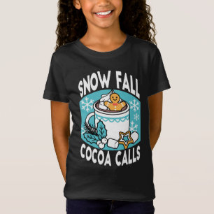 T-Shirt Charme d'hiver et cacao chaud - Appels de cacao d'
