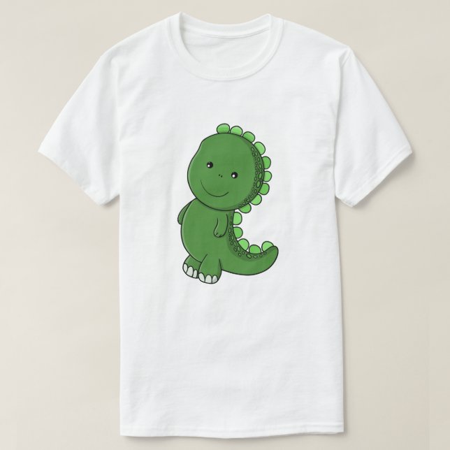 T-shirt Charme Dinosaure Émeraude (Design devant)