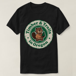 T-shirt Charme du Nord-Ouest Pacifique _ Castor vintage de