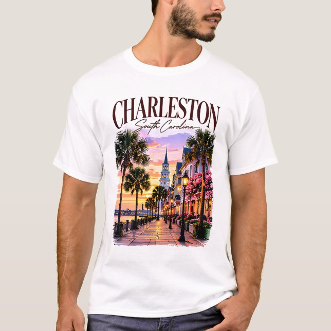 T-shirt Charme Historique de Charleston (Devant)