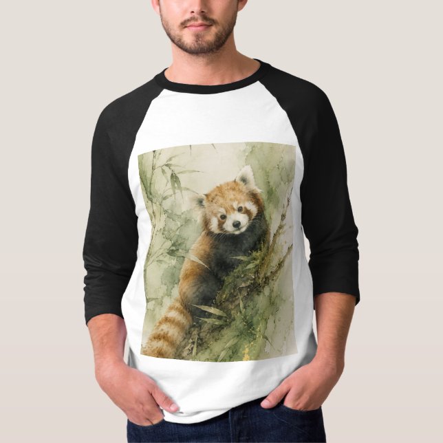T-shirt Charme Rustique du Panda Roux (Devant)