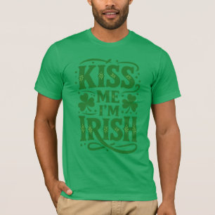 T-shirt Charme Vintage Embrassez-Moi Je Suis Irlandais
