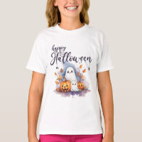 Charming Citrouille fantôme Spider Halloween T-Shi