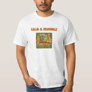 T-shirt Charming Cosy Cats and Birds Scene - Conception vi