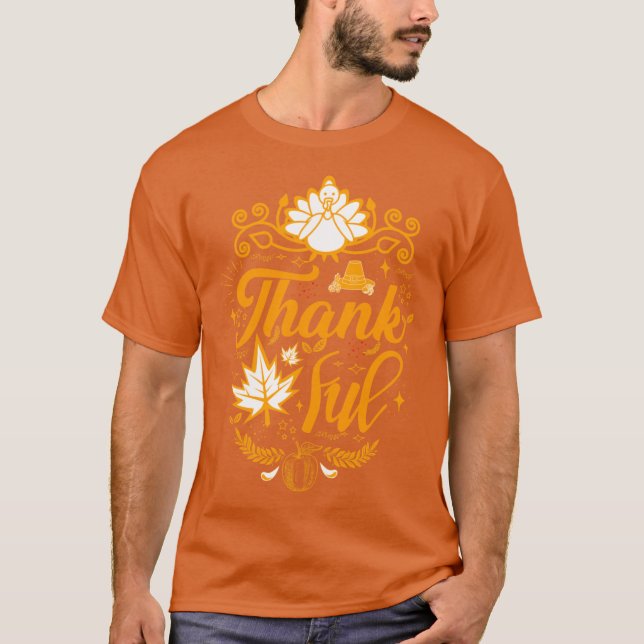 T-shirt Charming Happy Thanksgiving Day New Graphic Design (Devant)