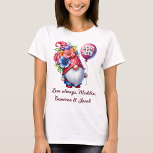 T-shirt Charming Mère's Day Gnome Personnalisé Best Mom