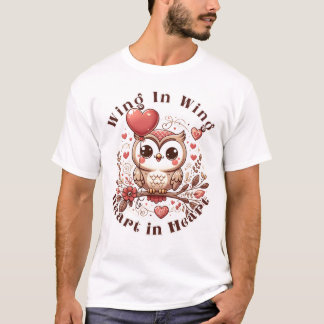 T-shirt Charming Owl Love Balloon