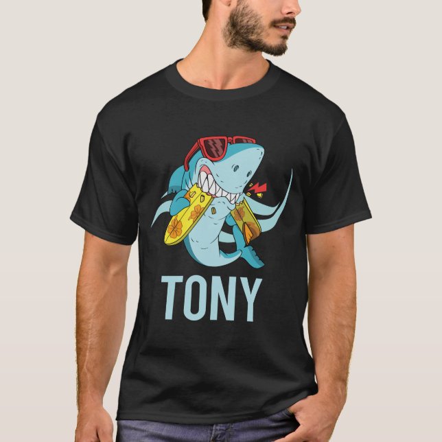 T-shirt Charny Shark - Tony Name (Devant)