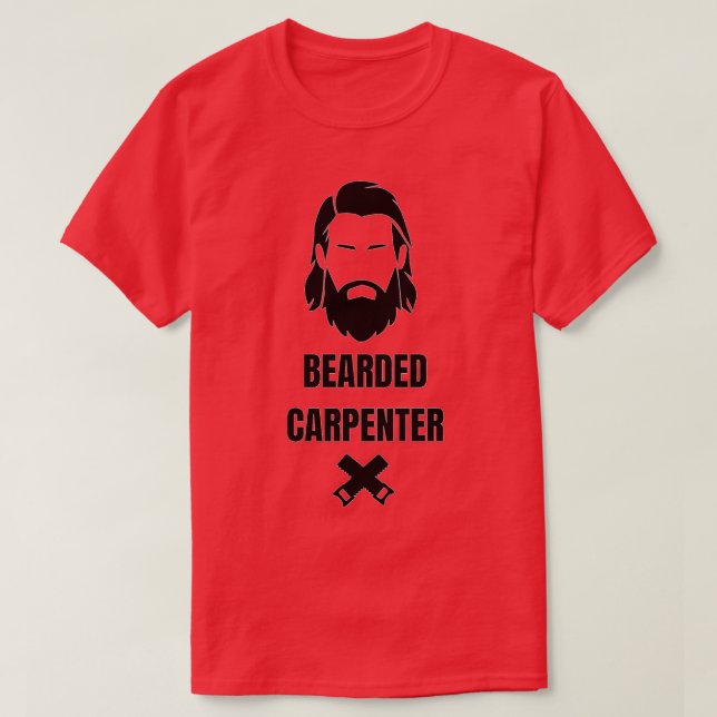 T-shirt charpentier barbu 11 (Design devant)